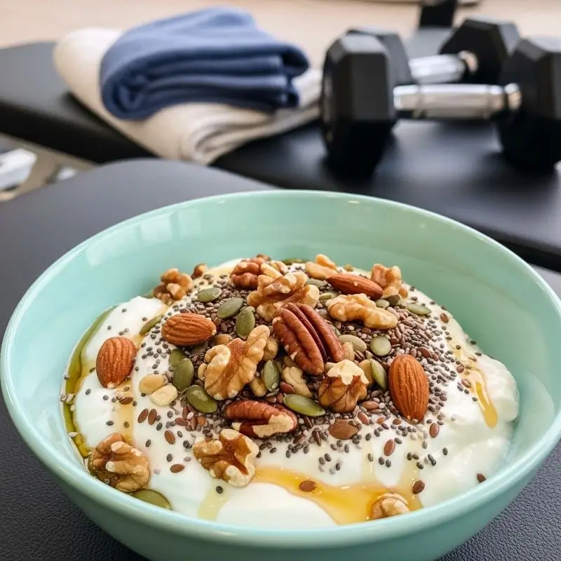 Yogurt provides protein for muscle and satiety, supporting high-protein breakfast ideas and energy throughout the day