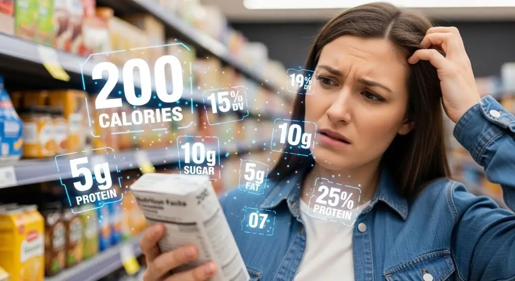 Why nutrition labels feel confusing with calories percentages and sugar numbers causing confusion while reading food labels