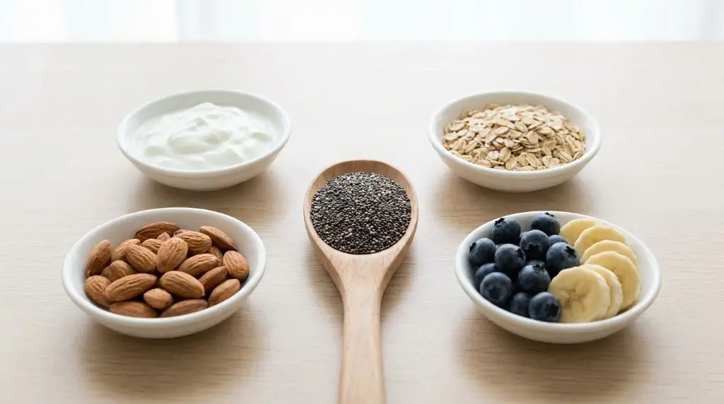 Chia seeds nutrition facts showing fiber omega 3 protein calcium and healthy daily nutrition benefits