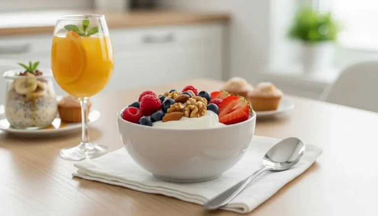 Can you eat Greek yogurt everyday with berries and nuts shown in a simple healthy breakfast bowl for daily nutrition